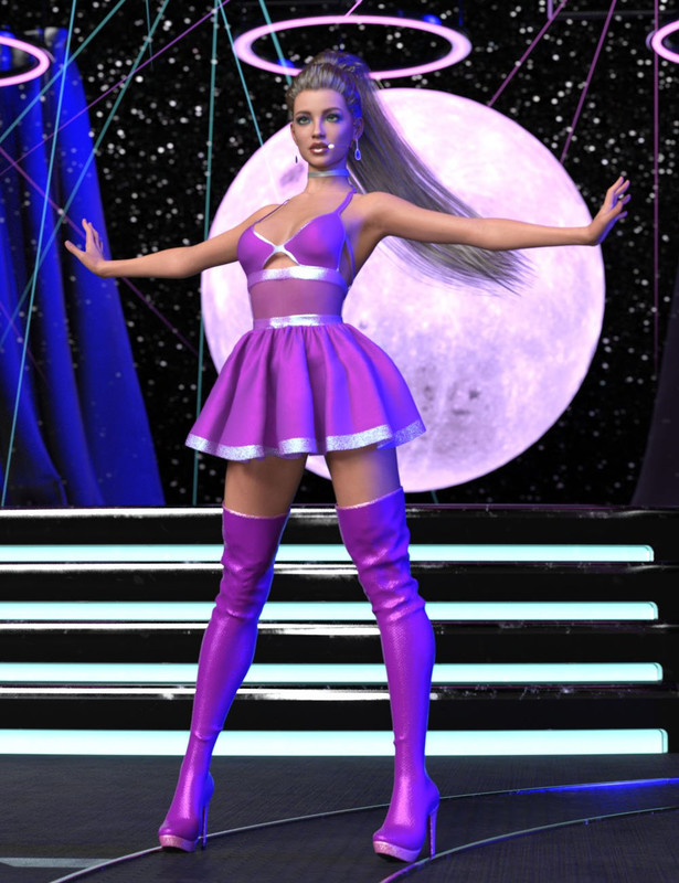 dForce Diva Singer Outfit for Genesis 8 and 8.1 Females