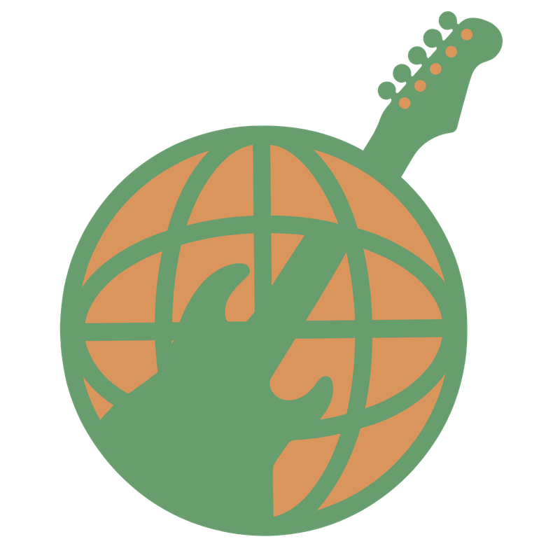 Guitare vert-orange