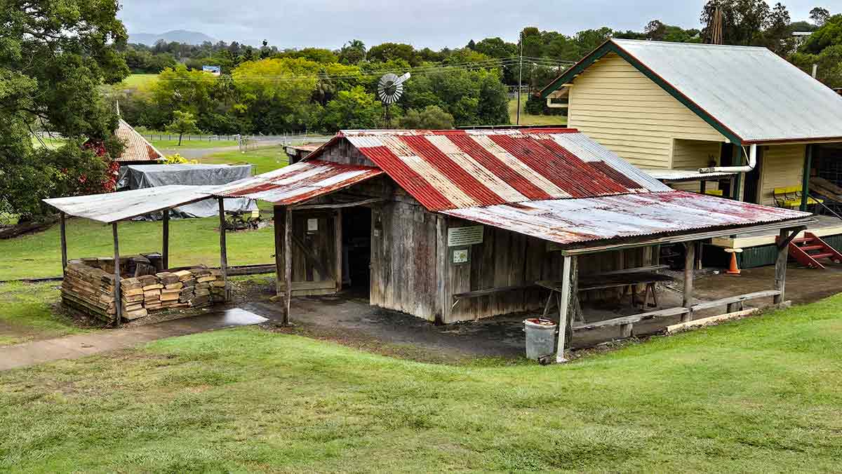 Settlers' shacks…