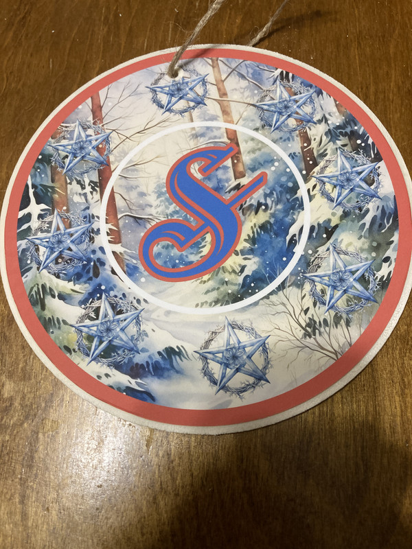 monogrammed winter sign