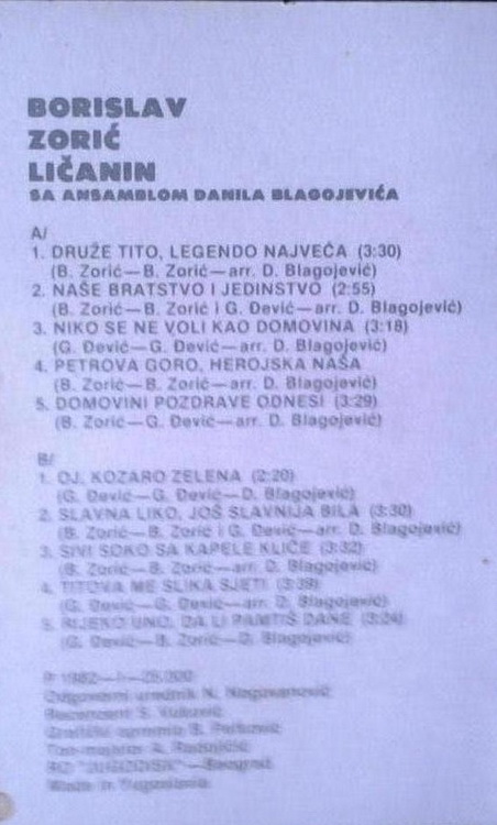 Borislav Zoric Licanin 1982 kz