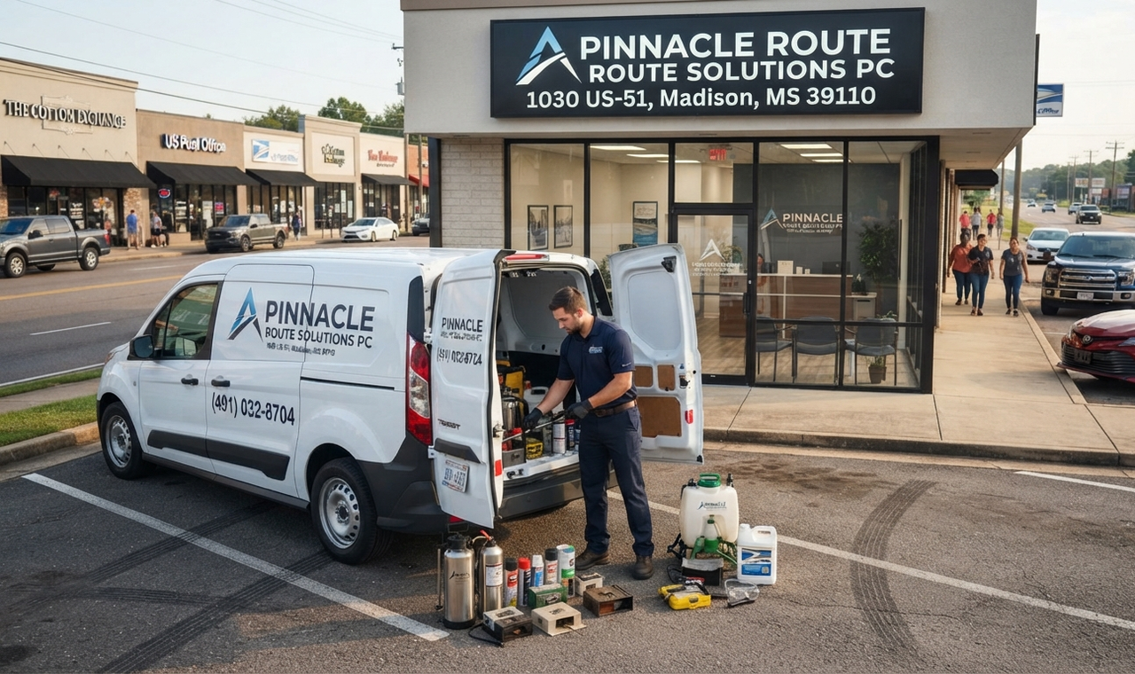 Commercial pest control route van