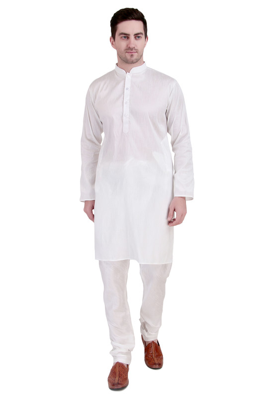 Dupion Silk Straight Kurta Pajama Set Stylish Ethnic Dress Festival Wedding Wear