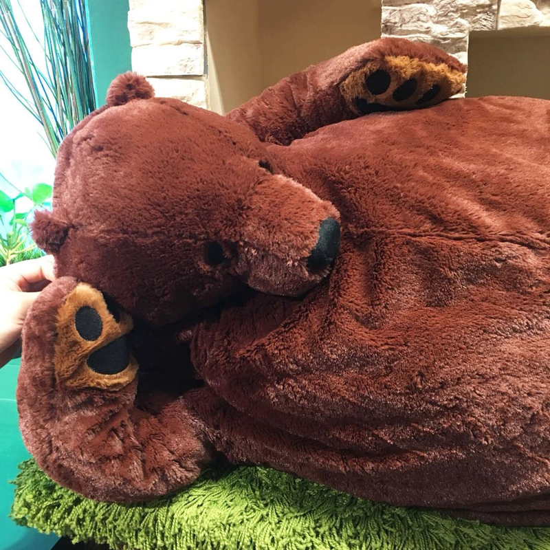 100cm Giant Simulation DJUNGELSKOG Bear Animal Toy Brown Teddy Stuffed Birthday | eBay
