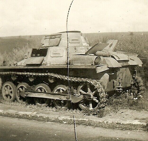 KO'd German Pzkw.I Panzer Tank Sitting on Side of Roadway!!! (2)