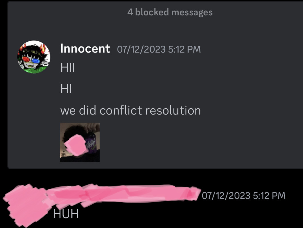 face screenshot message