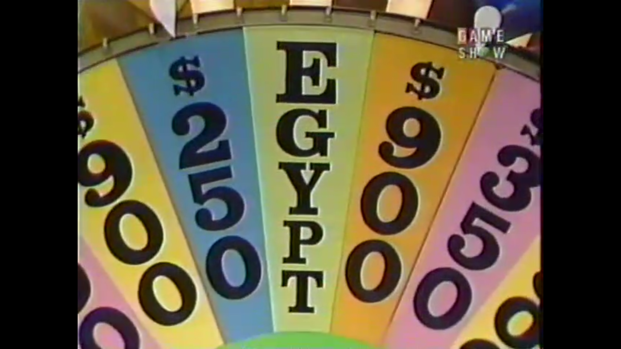 S6 E1107 1989 03 14 (Marcelle Wendall Donna) Wheel PRIZE EGYPT S6