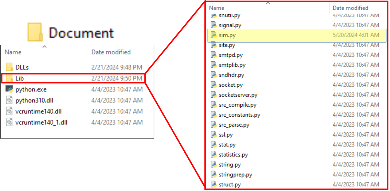 รายละเอียดภายในโฟลเดอร์ %Public%\Document