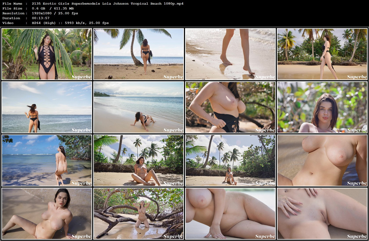 2135 Erotic Girls Superbemodels Lola Johnson Tropical Beach 1080p mp4