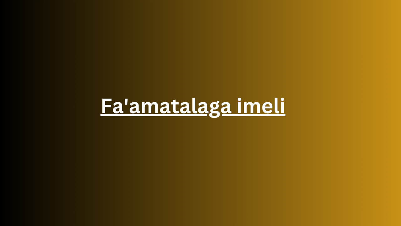Fa'amatalaga imeli