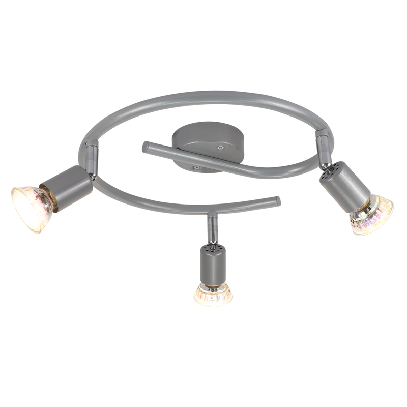 Glitzerlife LED Deckenstrahler Schwenkbar GU10 Deckenleuchte Silber - Deckenspots 3 Flammig Wandleuchten Für Bad Küchen Flur Schlafzimmer Leuchtmittel Enthalten_voghion.com