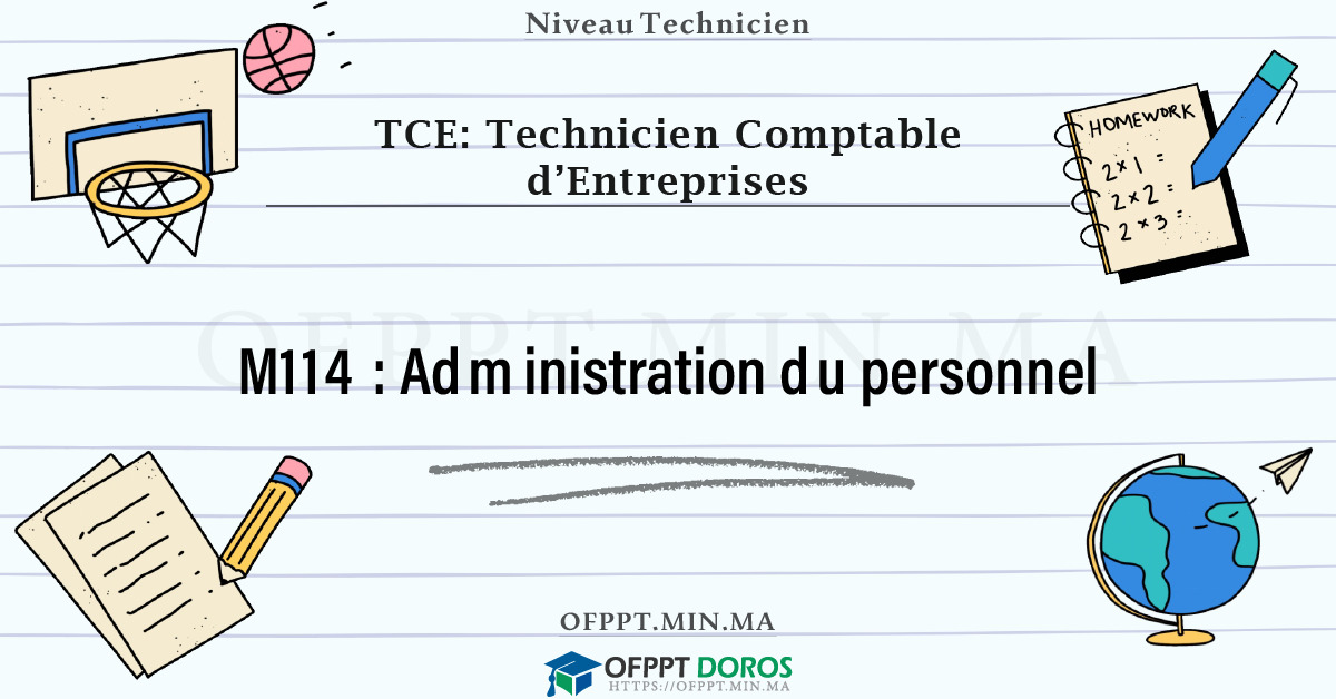 Sommaire détaillé du cours Administration du personnel M114 OFPPT - Structure du module
