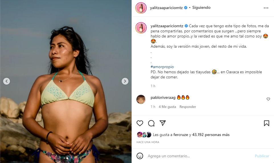 Yalitza Aparicio posa en ardiente bikini sobre las rocas de la playa