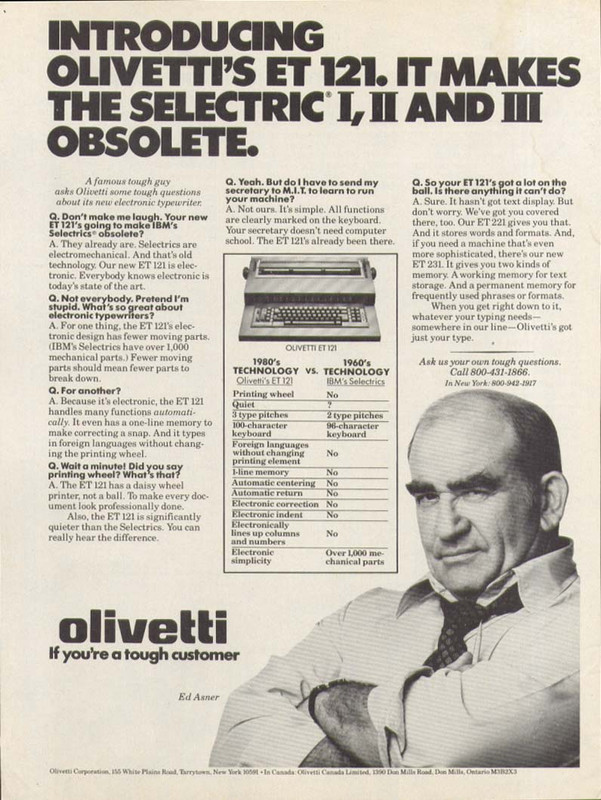 ed asner olivetti 1980