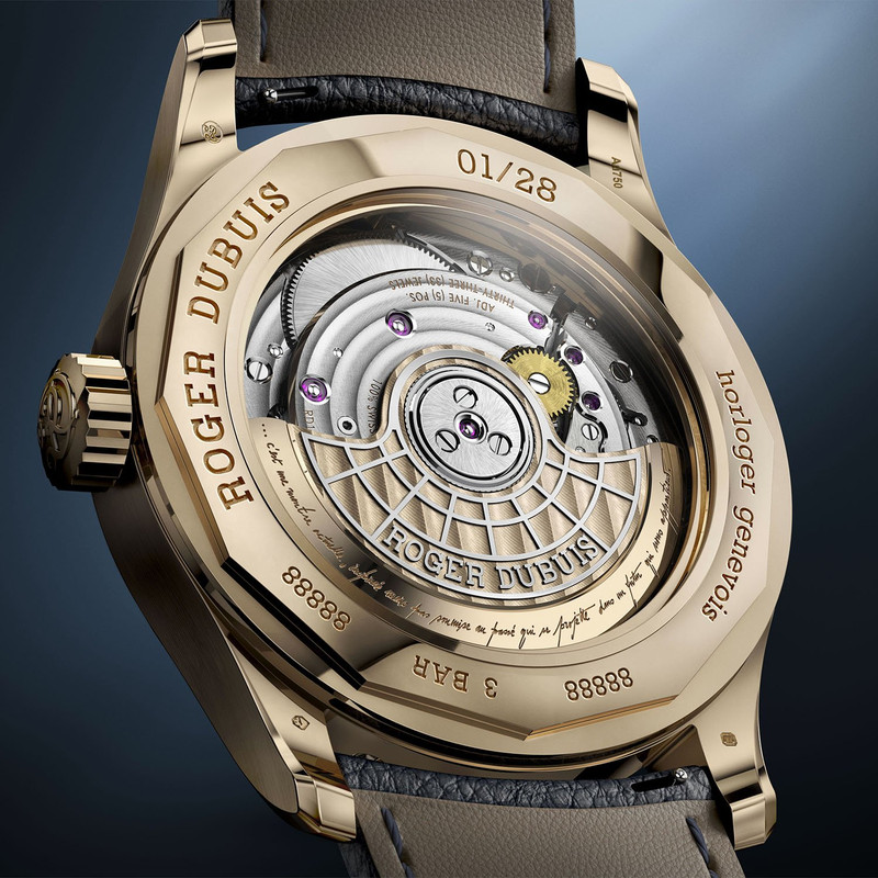 Roger Dubuis Hommage La Placide Perpetual Calendar Biretrograde restored movement modern revival 3