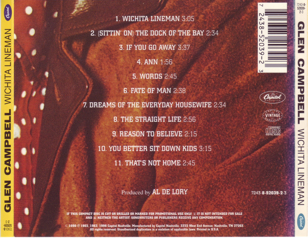 Glen Campbell Wichita Lineman EAC FLAC