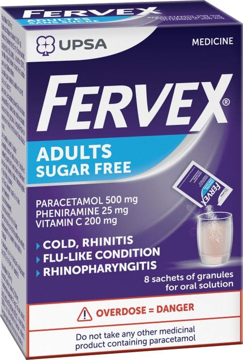 Fervex Adults Sugar Free Sachets 8`S