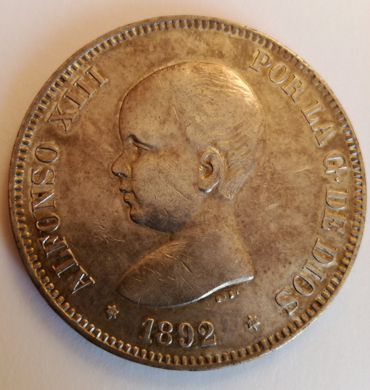 5 pesetas 1892. Alfonso XII. PGM pequeño debate IMG-20190224-131318-1