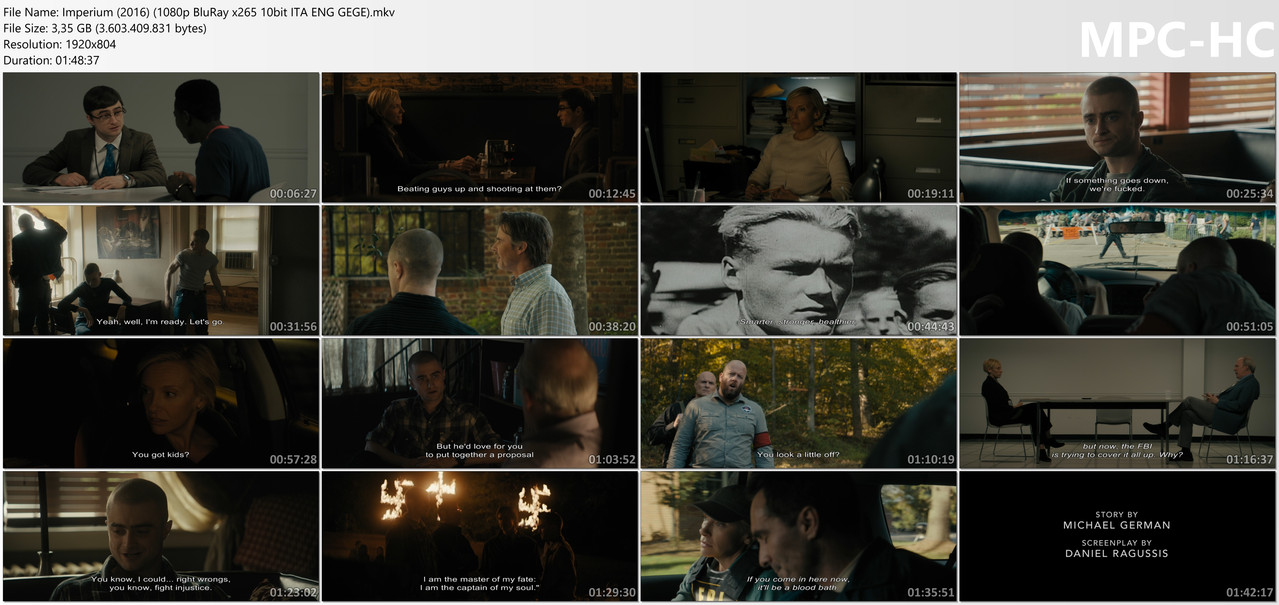 Imperium (2016) (1080p Blu Ray x265 10bit ITA ENG GEGE) mkv thumbs