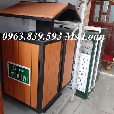 Thùng rác giả gỗ cao cấp đựng rác ngoài trời, thùng rác rẻ / 0963 839 593 Ms.Loan Thung-rac-go-ngoai-troi-treo-doi