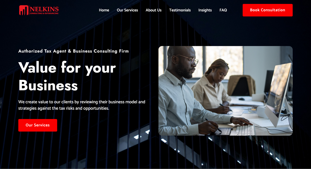 Showcase of work for Nelkins Consulting & Outsourcing