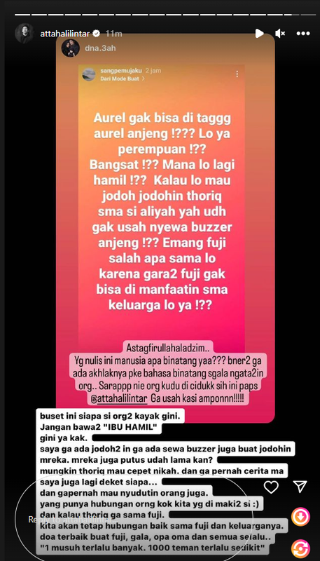 Klarifikasi Atta soal isu kedekatan Thariq-Aaliyah, hingga tak terima Aurel ikut kena hujat warganet butut pemberitaan itu.