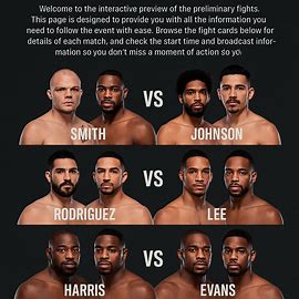 بطاقة نزالات UFC التمهيدية