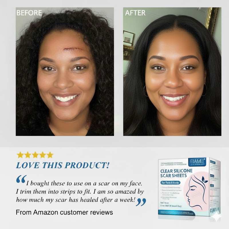 Close-up of micro-dart scar patch