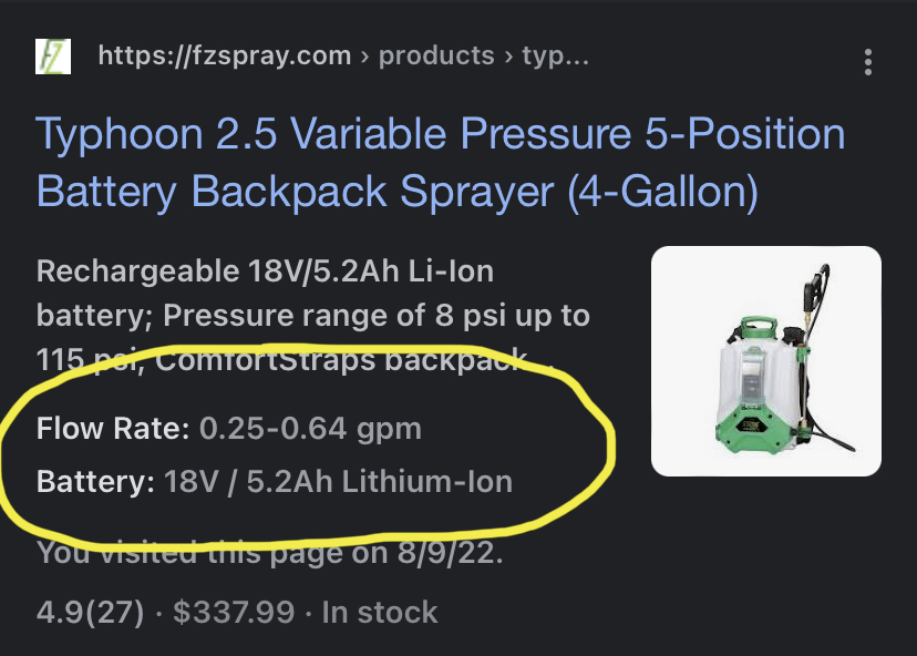 Yard Mastery 4-Gallon Battery Backpack Sprayer