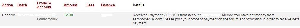 1º Pago de Eanrhomebux ( 2,00$ ) Earnhomepayment