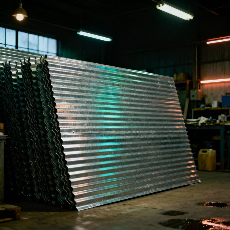 صفائح معدنية مموجة