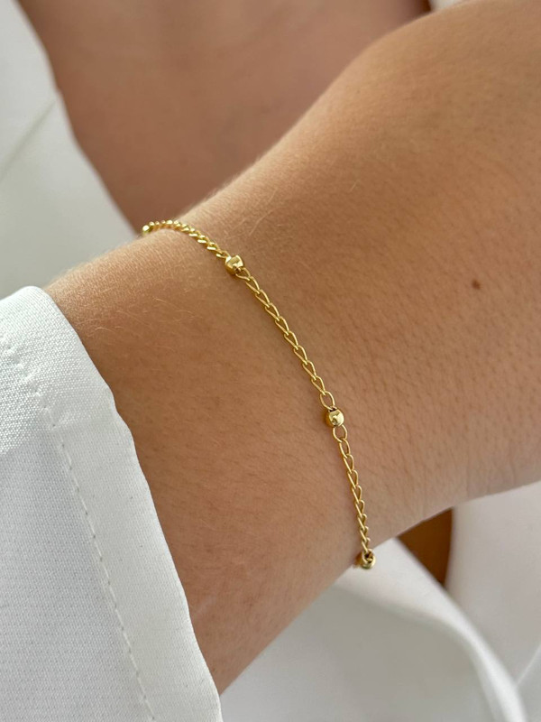 PULSERA BALIN #3 CON CADENA 1.5MM 17CM+3.5CM EXTENSOR