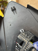 2. Drilled holes (marked to see where they line up. Pretty much in the center)