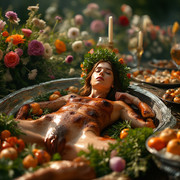 Garden wedding w served Brownhair Serie B 0 80