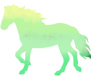 Coloured horse - Green gradient