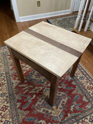 End Table Floating Top Walnut and Tiger Maple 7