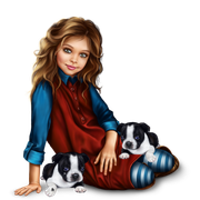 christmas_elf_girl_with_boston_terrier_puppy 19