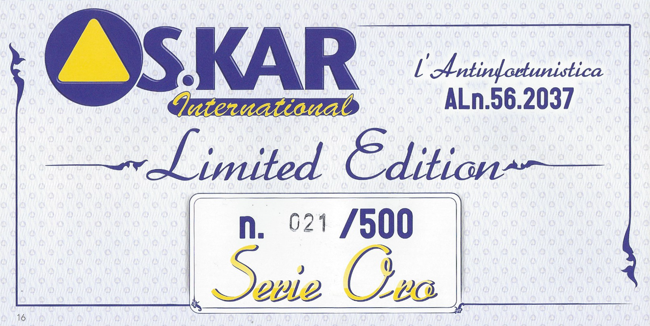 Oskar Art 2055 - FS - ALn56 2037 - Livrea Antinfortunistica (00154Limited edition