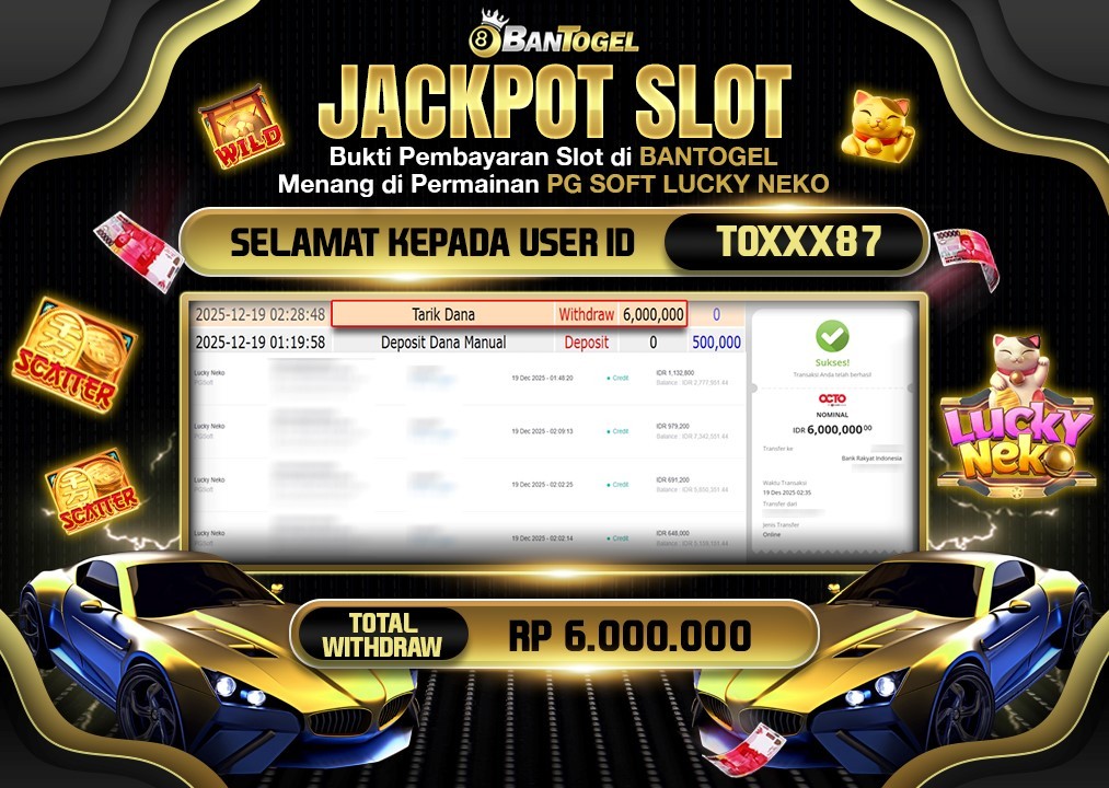 BUKTI JACKPOT LUNAS BANTOGEL