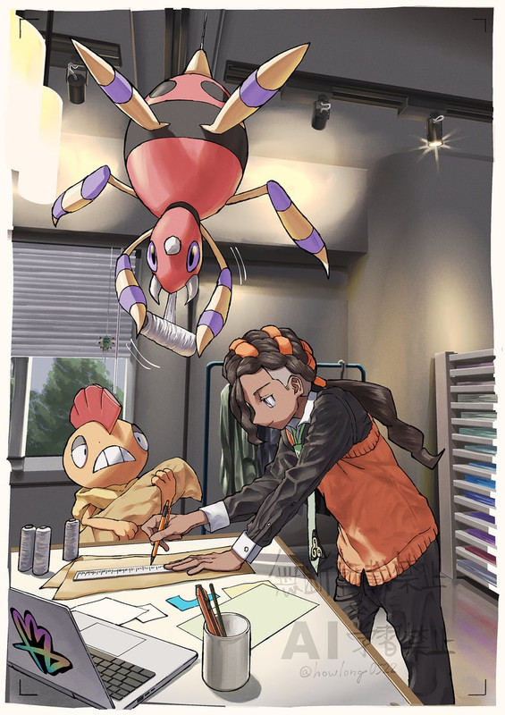 scrafty-spinarak-ariados-and-naveen-poke