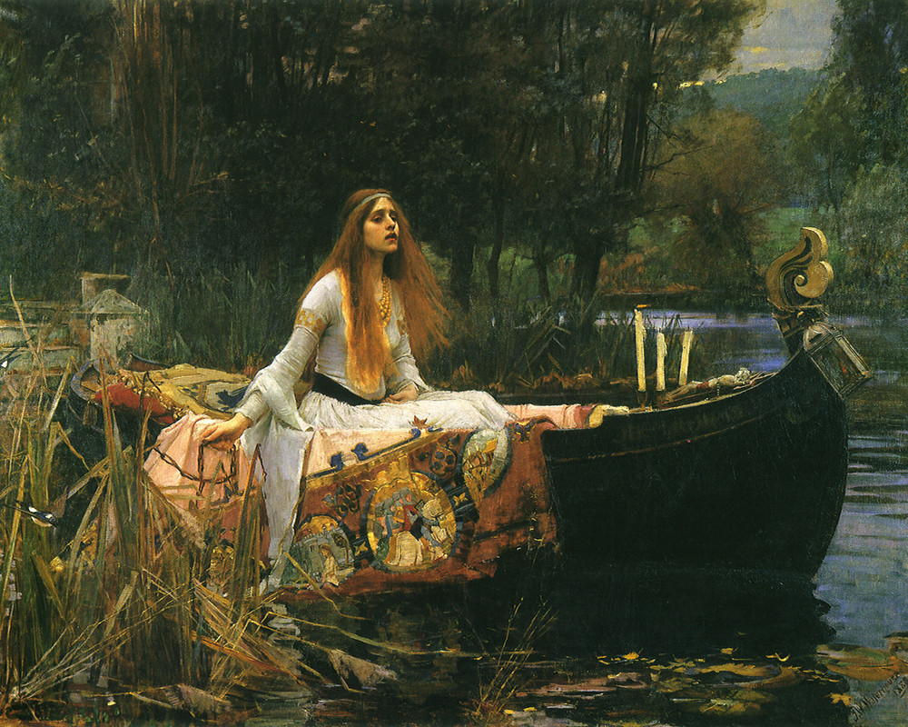1888, the lady of shalott, джон уильям уотерхаус