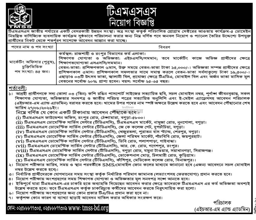 TMSS-NGO-Job-Circular-2026