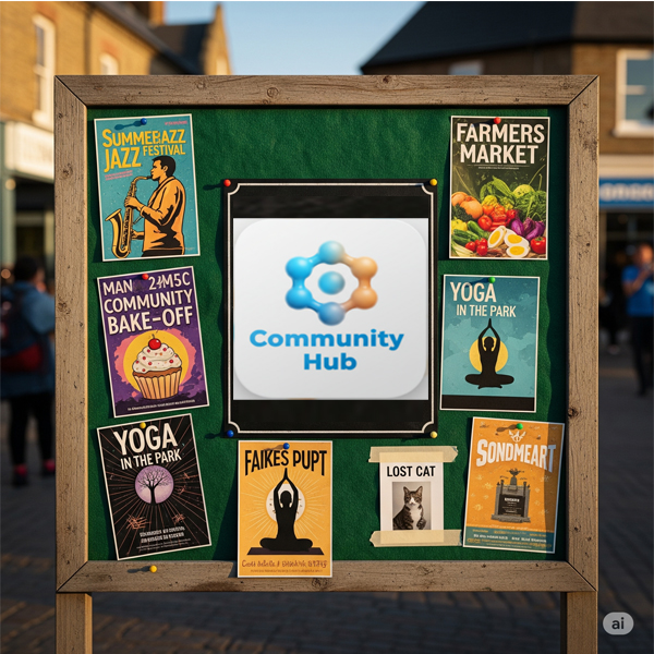 Community app on a phone