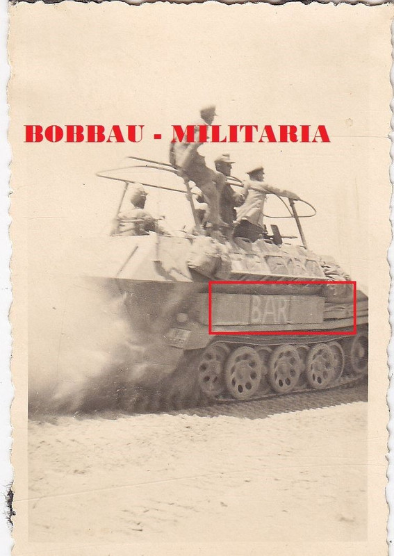 Afrikakorps GFM Erwin Rommel Sd.Kfz 250 mit Name BÄR Rahmenanten