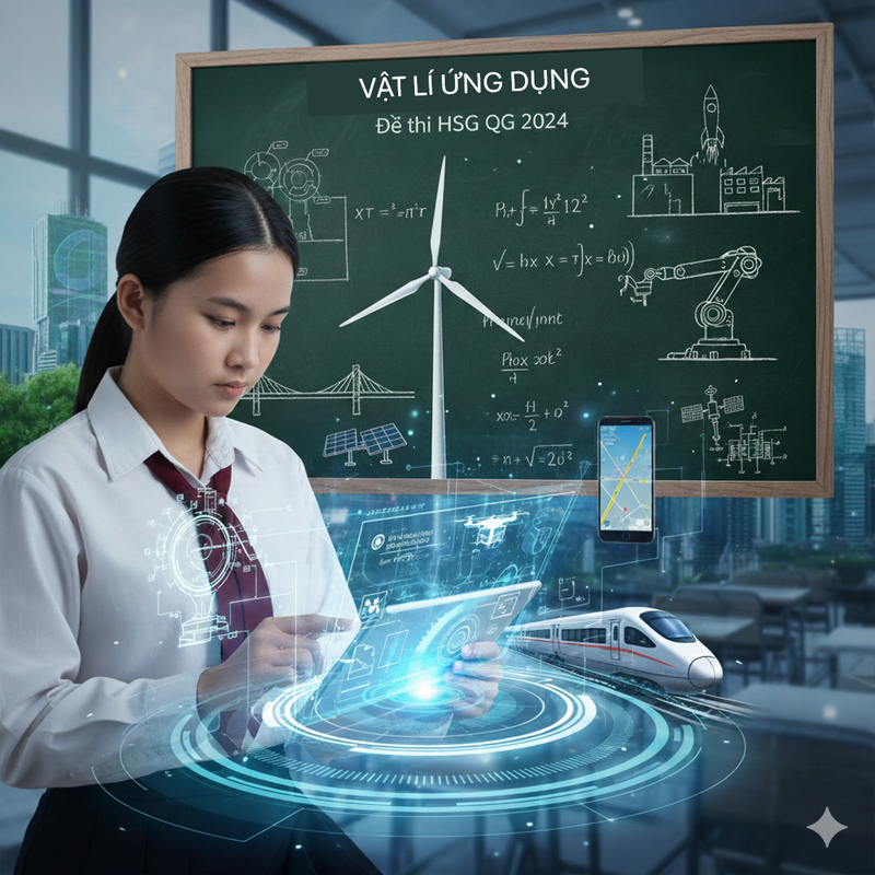 Đề thi HSG Vật lý 12 mới nhất theo hướng ứng dụng thực tế