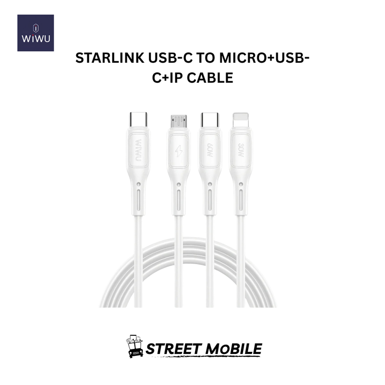 WIWU STARLINK USB-C TO M C IP 60W 3 IN 1 CABLE thumbnail 2