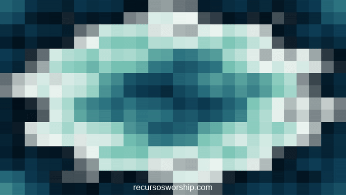 loop vj píxeles teal oscuro ondas concéntricas