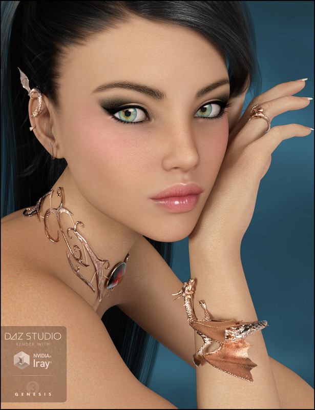 Dragon Horde Jewelry for Genesis 3 Female Repost