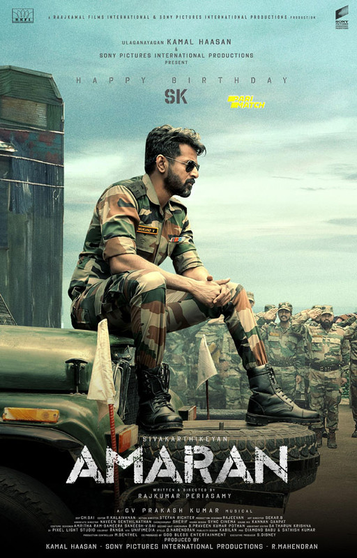 Amaran (2024) Hindi Tamil Telugu Kannada CAMRip x264 AAC 1080p 720p Download