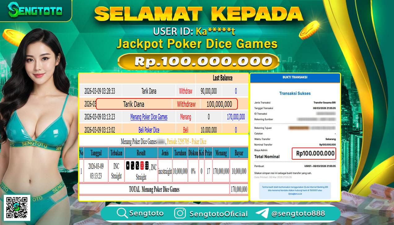 BUKTI PEMBAYARAN LIVEGAME POKER DICE